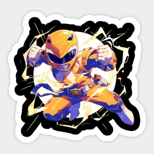 yellow ranger Sticker